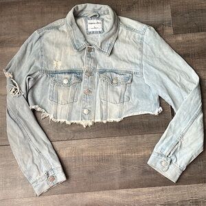 Highway Jeans, Denim Crop Jacket, Size Large